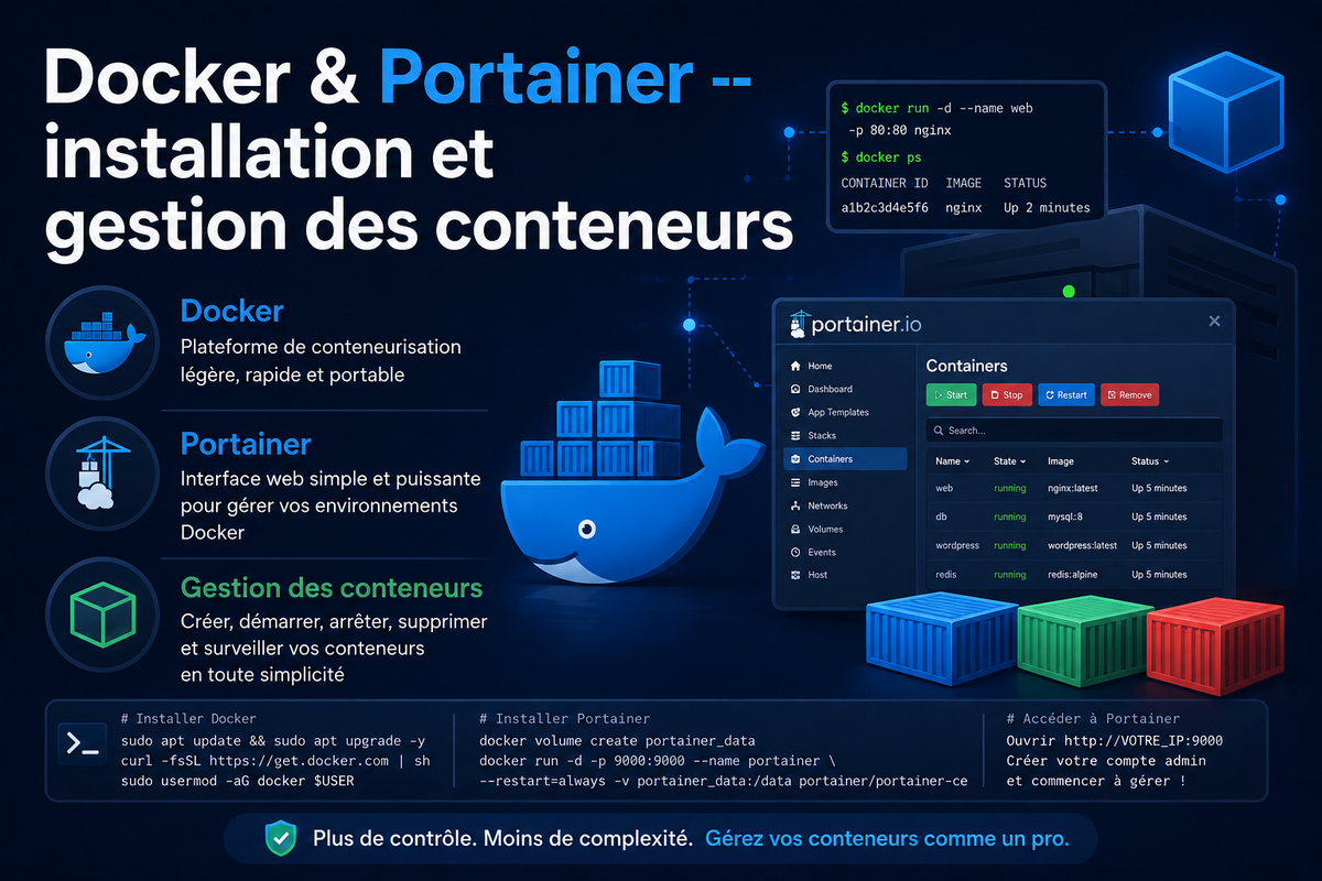 Docker & Portainer — installation et gestion des conteneurs