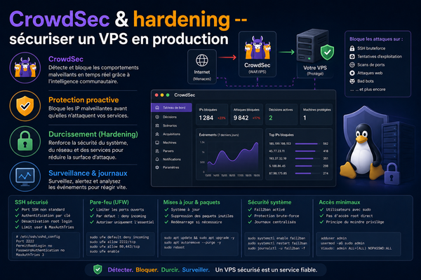 CrowdSec & hardening — sécuriser un VPS en production